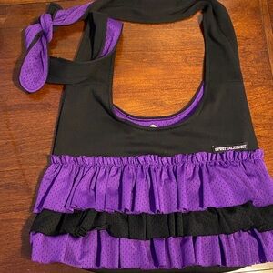 Purple and Black Ruffled Purse spirit tales.net Purple Jersey Women’s